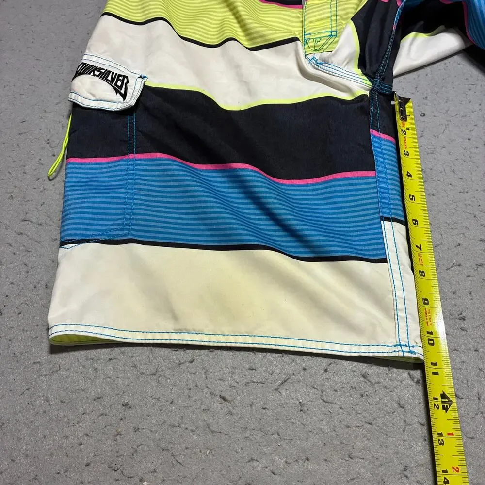 Vintage Quiksilber Boardshorts Mens 36 Multicolor Embroidered
